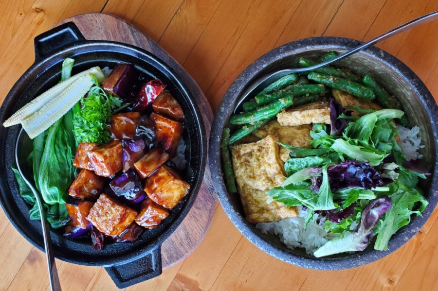 A delicious vegetarian vegan plantbased dish at Do Chay restaurant on Kingsway in Vancouver, BC, by EcoLuxLuv Communications for FolioYVR Luxury Lifestyle Magazine by Helen Siwak
