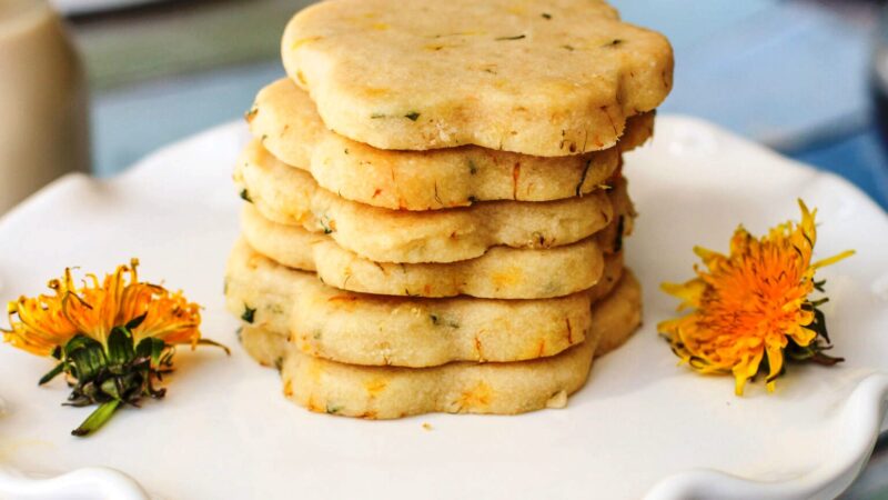 #SusanCooksVegan: How To Make Dandelion Vegan Shortbread Cookies