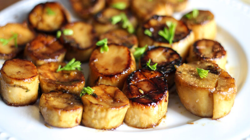 #SusanCooksVegan: How To Make Miso Glazed Vegan Mushroom Scallops